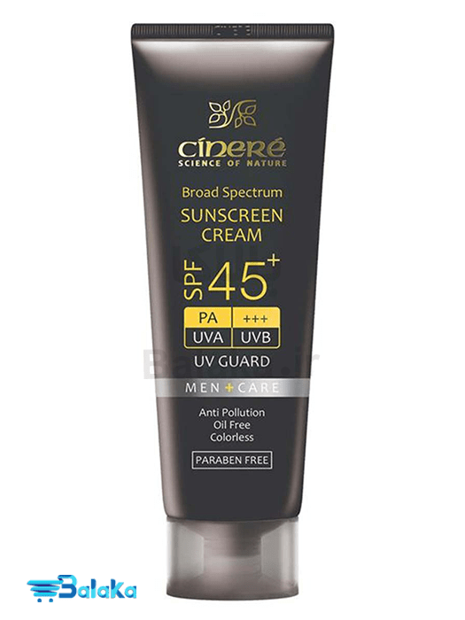 کرم ضد آفتاب مردانه سینره SPF45
